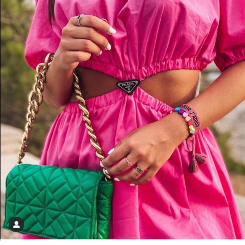 Zara Quilted Bag with Gold Chain Strap